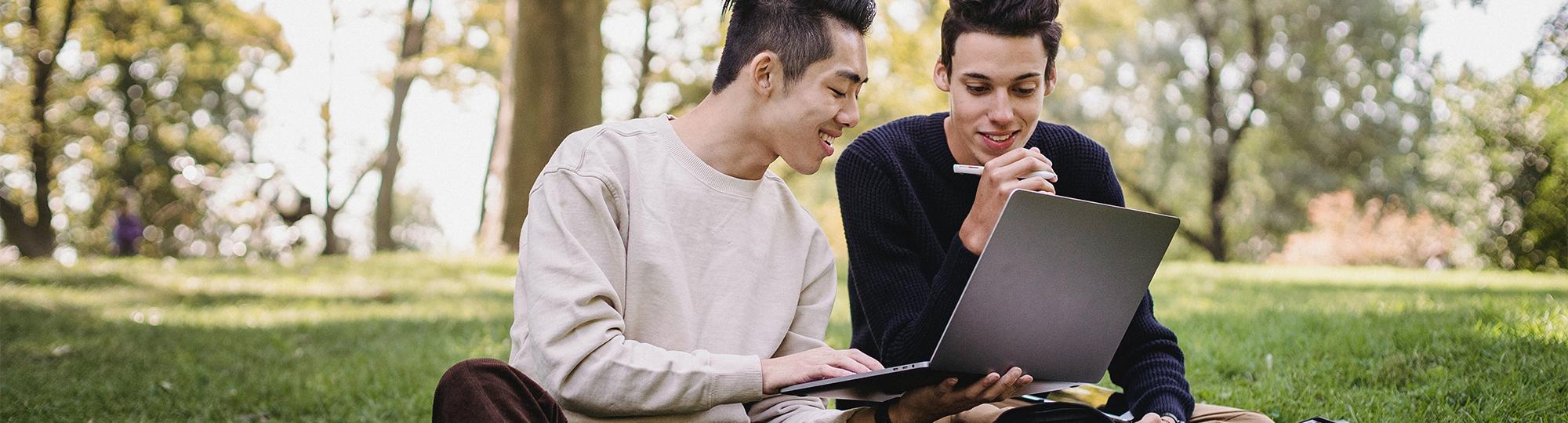 College students researching financial tips