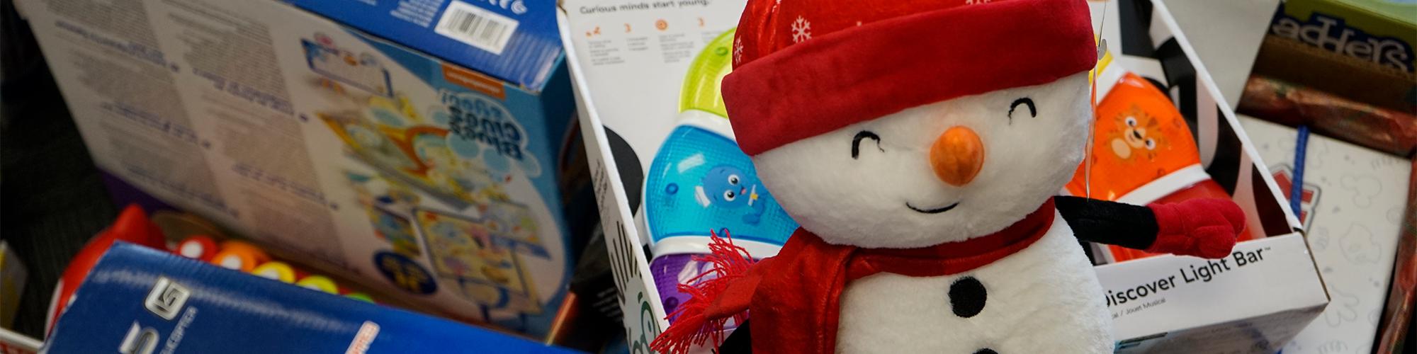 Assorted donated toys