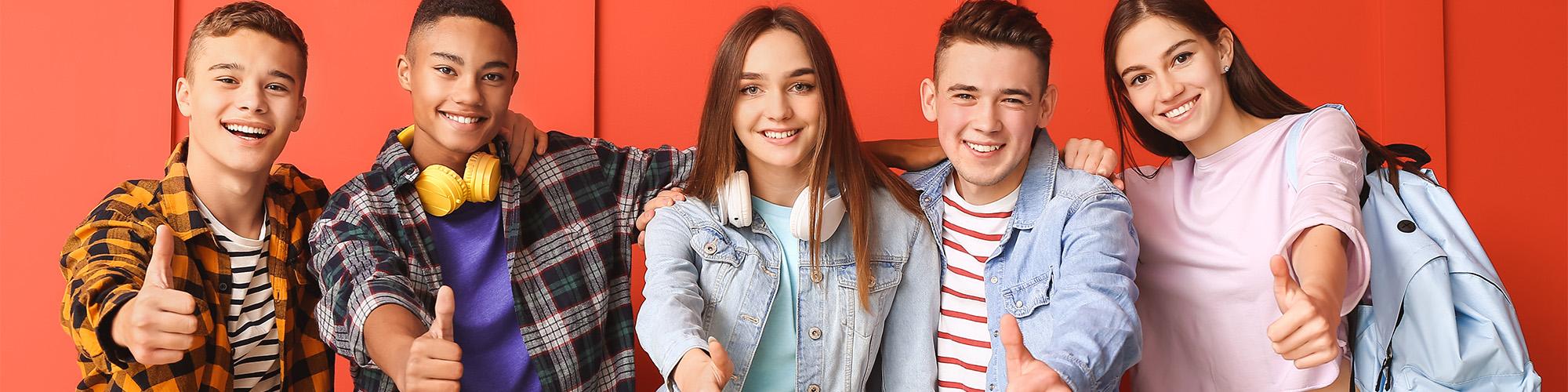 Group of teens