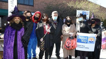 United Way staff in costume.